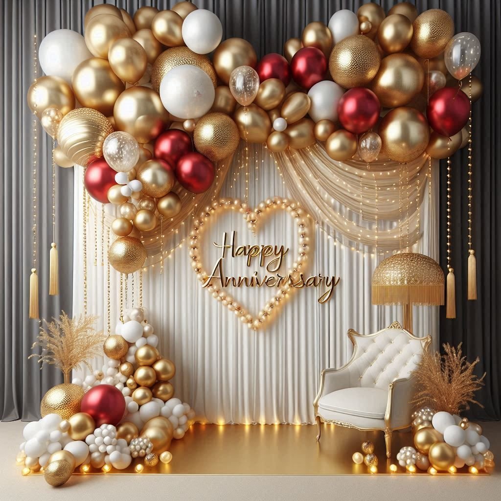 Anniversary Balloon Flower Decoration