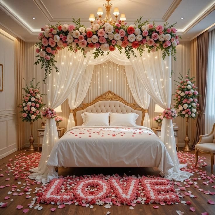 Anniversary Room Flower Decoration
