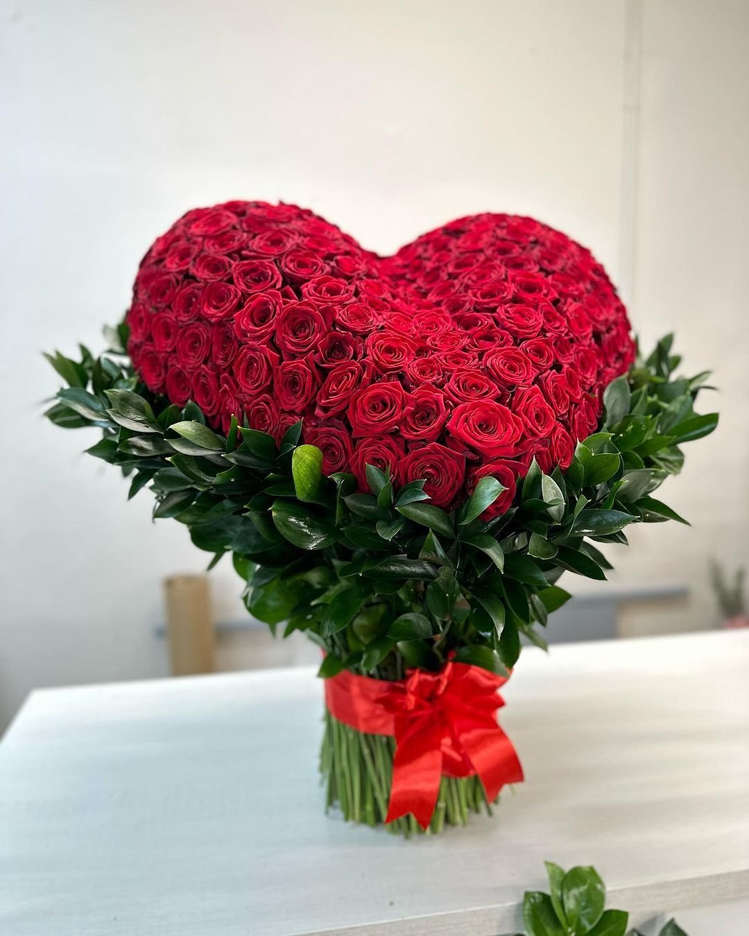 Heart Shaped Rose Valentine Bouquet