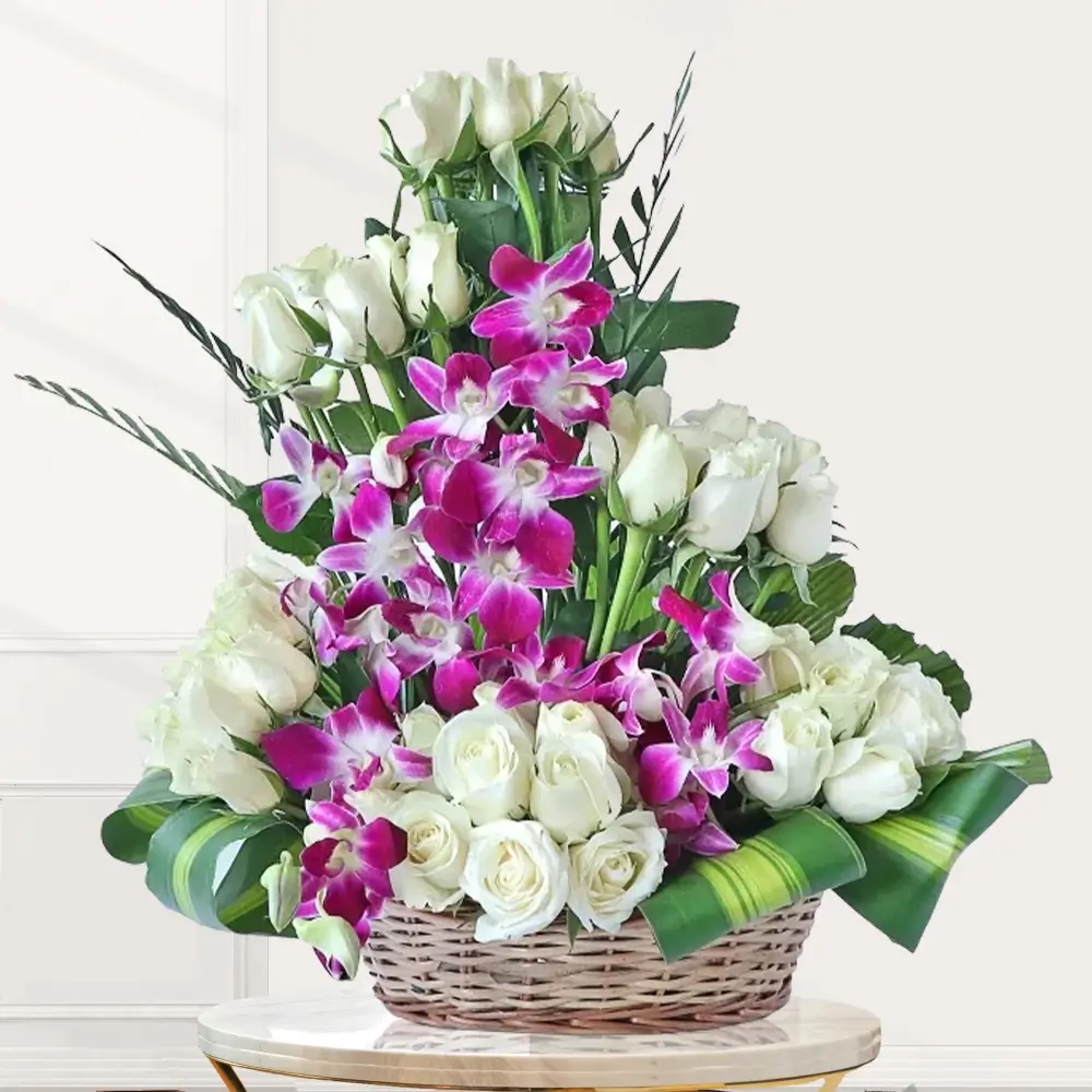 Orchid Flower Basket
