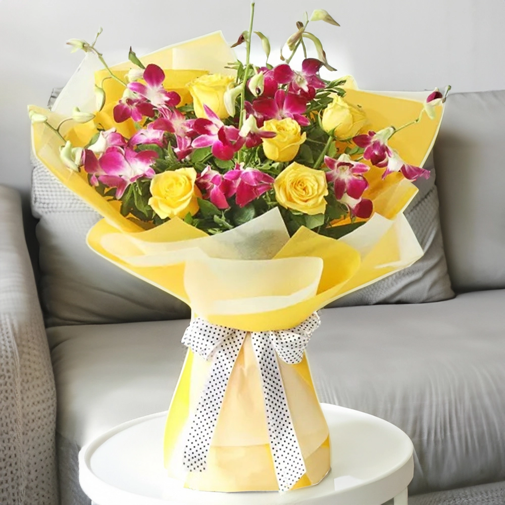 Congratulations Orchid Flower Bouquet