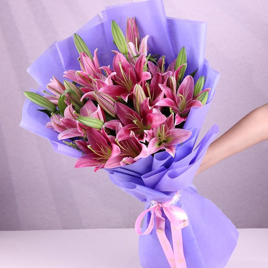Congratulations Lily Flower Bouquet