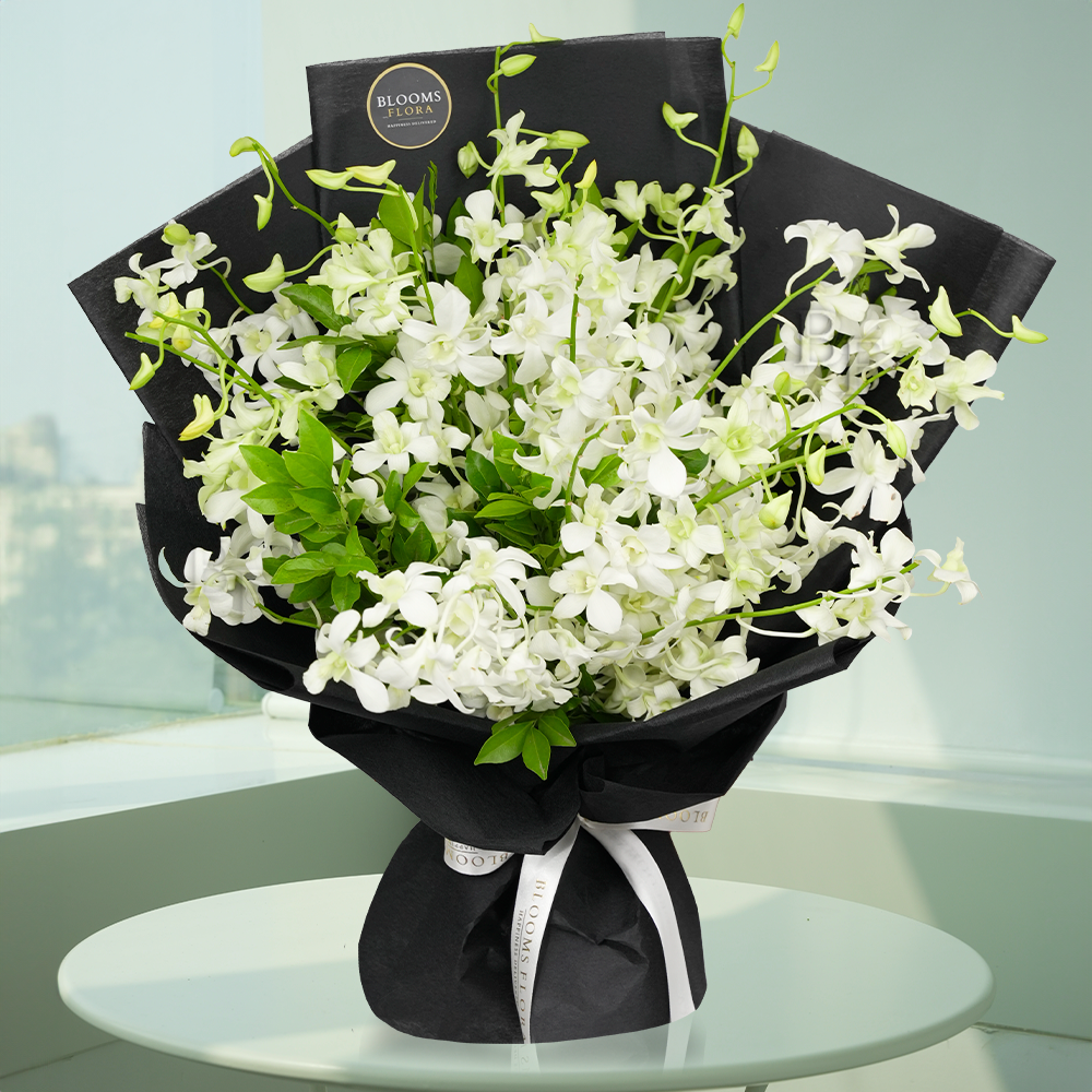 White Orchid Flower Bouquet