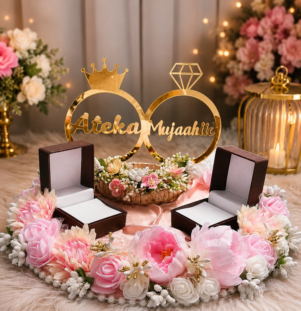 Engagement Ring Flower Decoration
