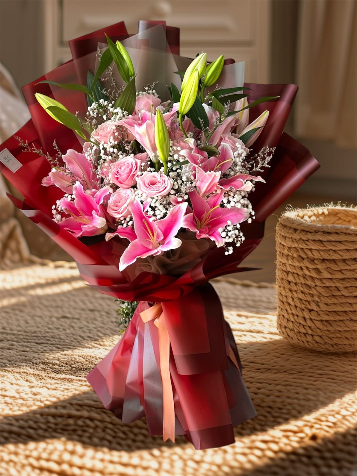 Get Well Soon Lily Flower Bouquet