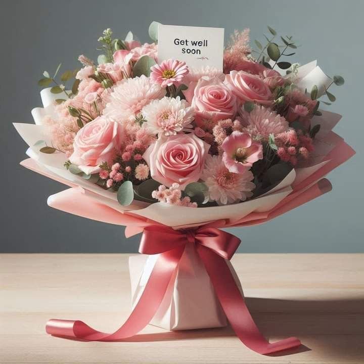 Get Well Soon Rose Flower Bouquet