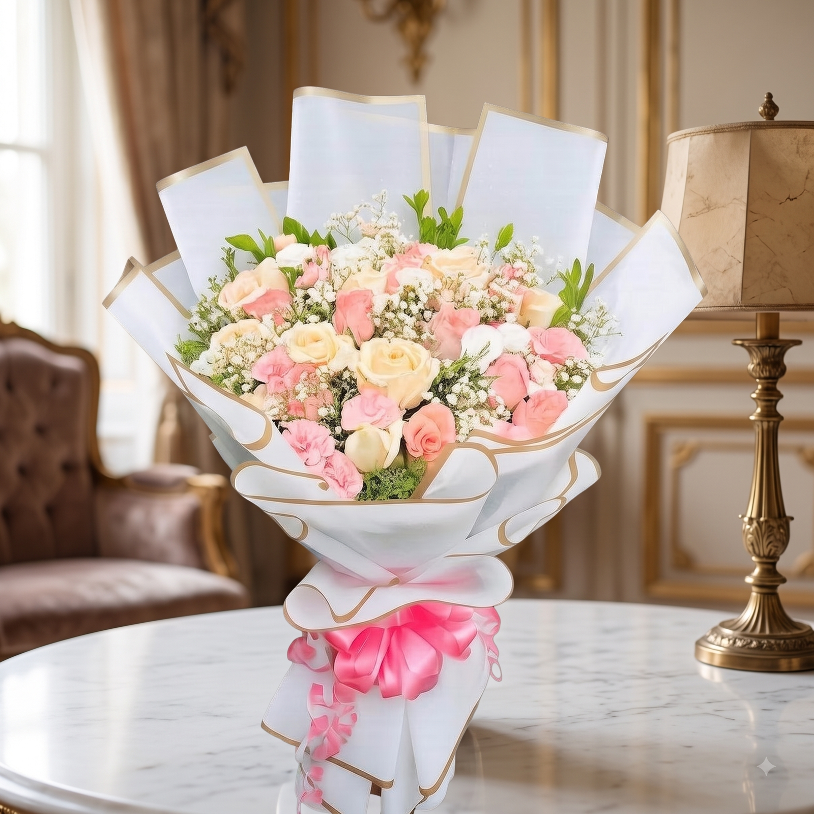 Pastel Pink Rose Bouquet