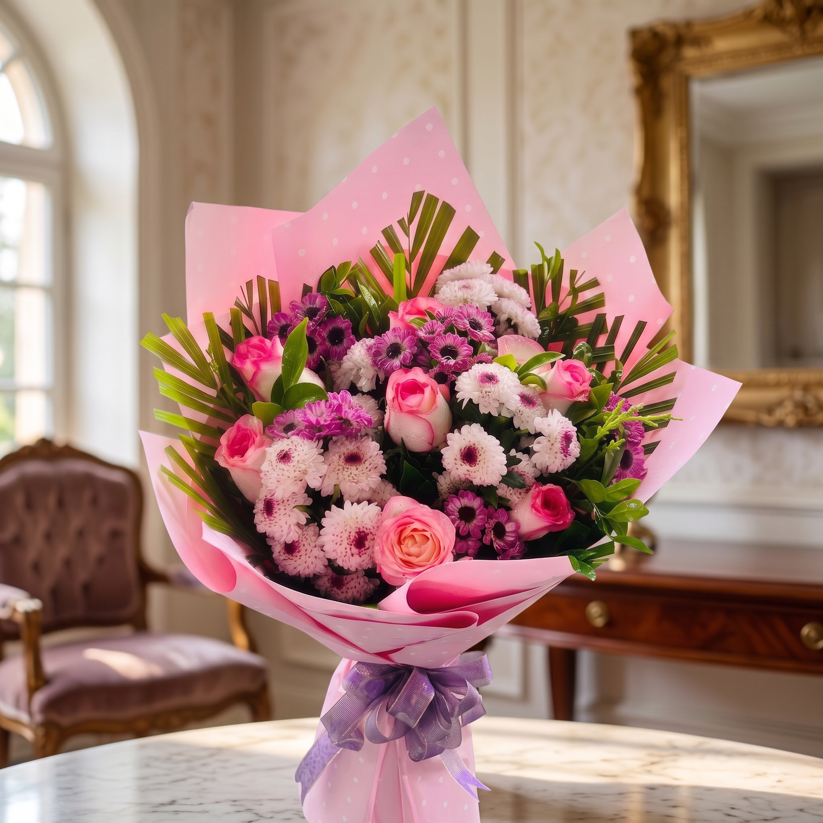 Premium Pink Rose Bouquet