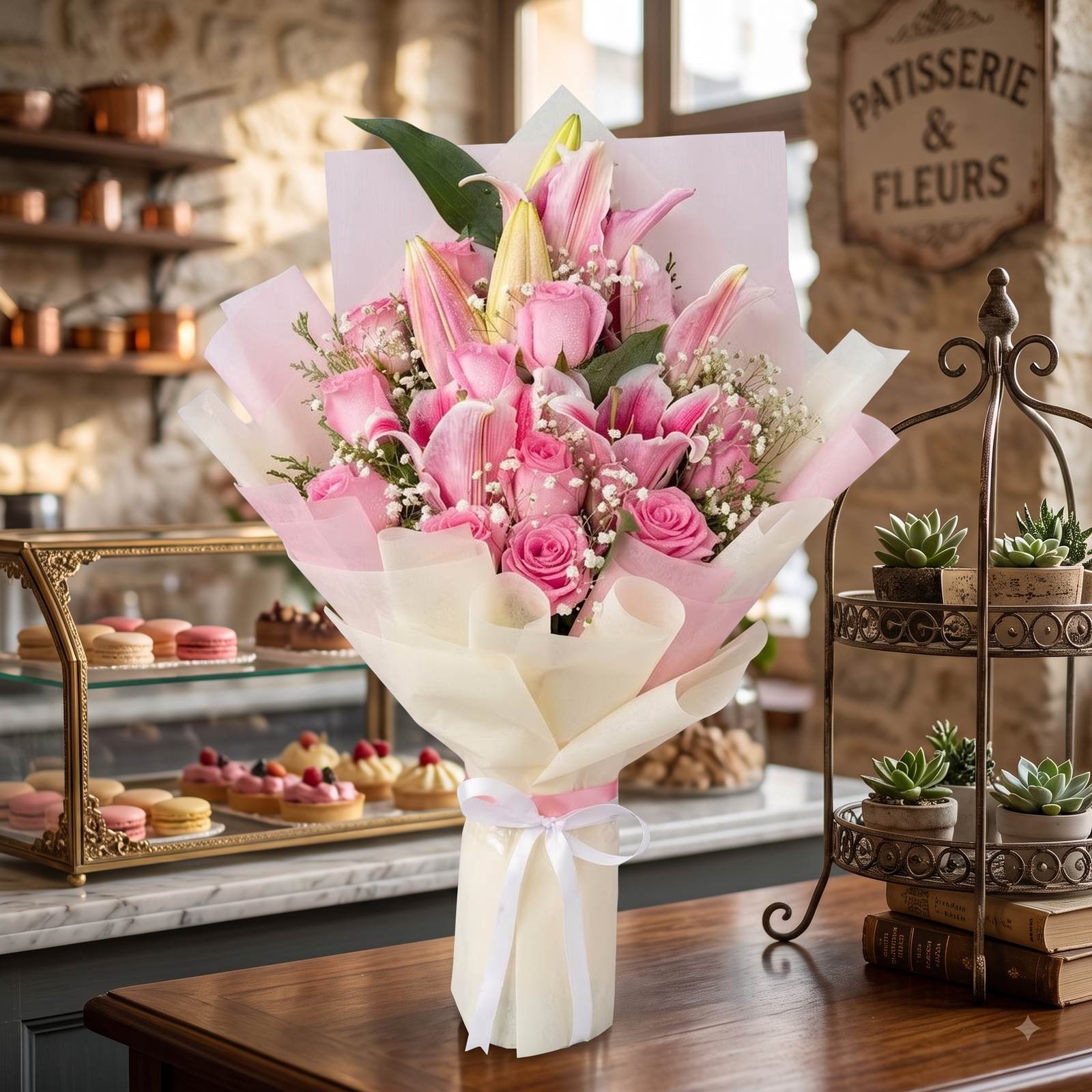 Pink Lily Bouquet