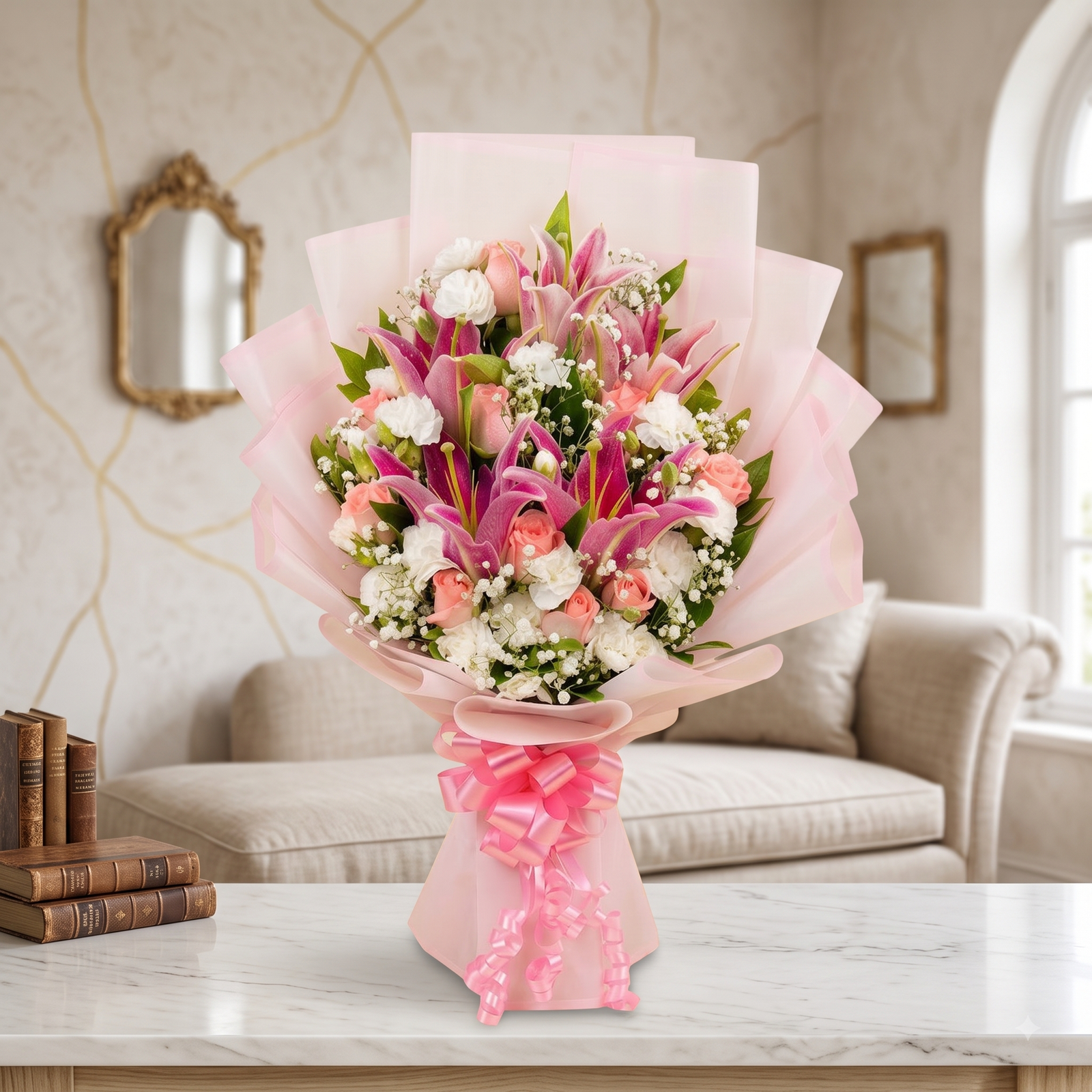 Pink Lily Elegant Bouquet