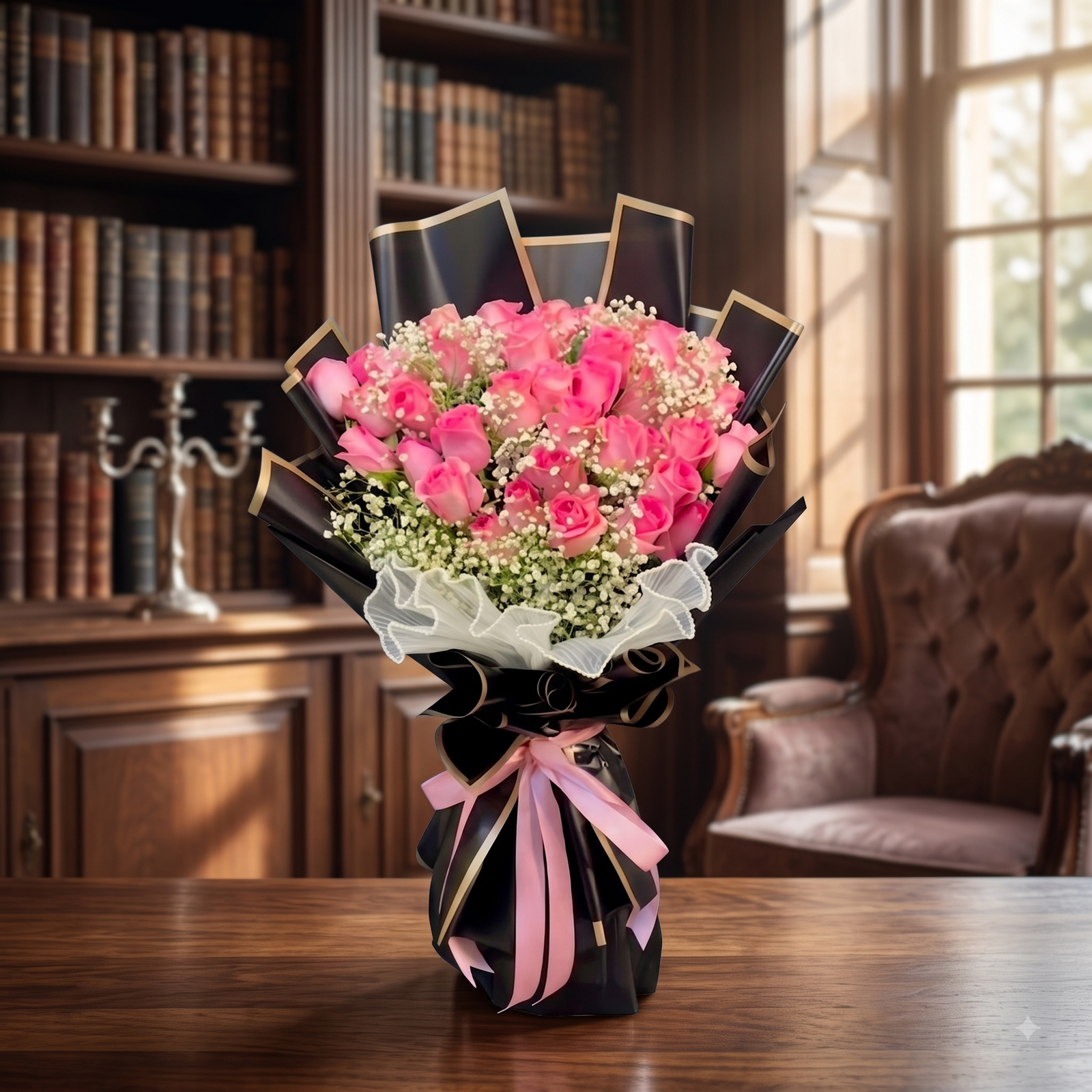 Pink Rose Romantic Bouquet