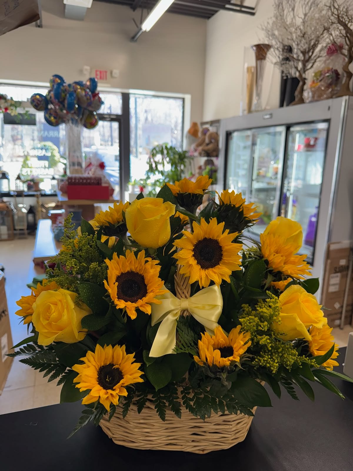 Premium Sunflower Gift Basket