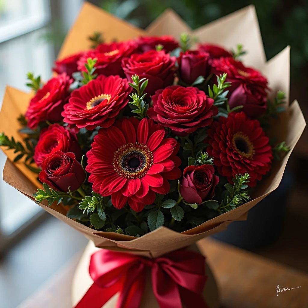 Congratulations Gerbera Flower Bouquet