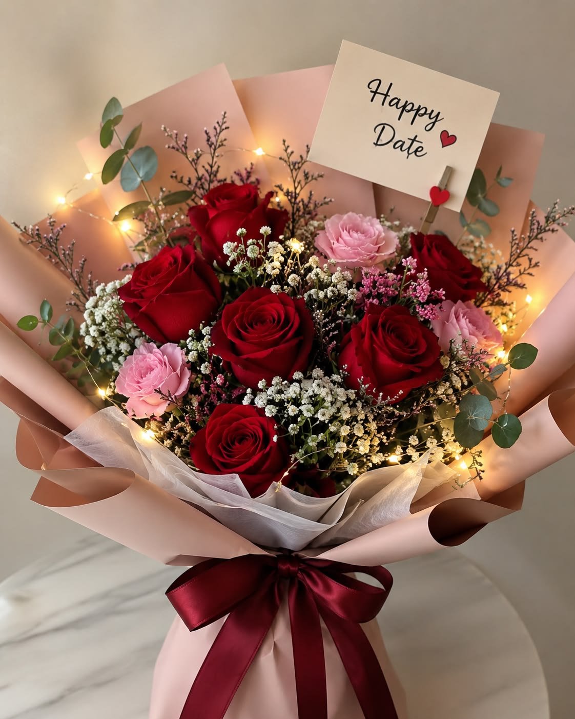 Romantic Engagement Flower Bouquet
