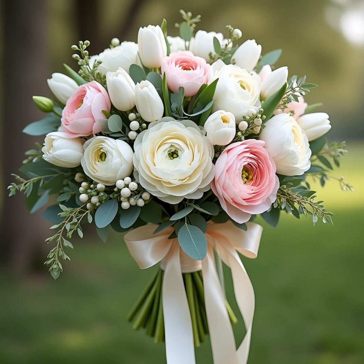 Tulip and Rose Flower Bouquet