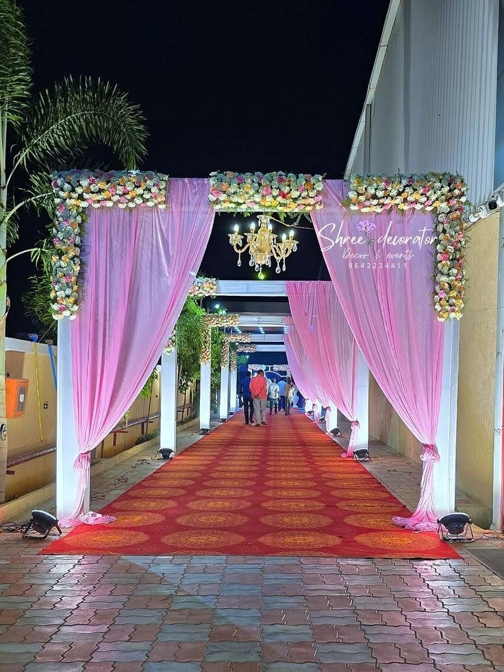 Wedding Entrance Flower Decoration