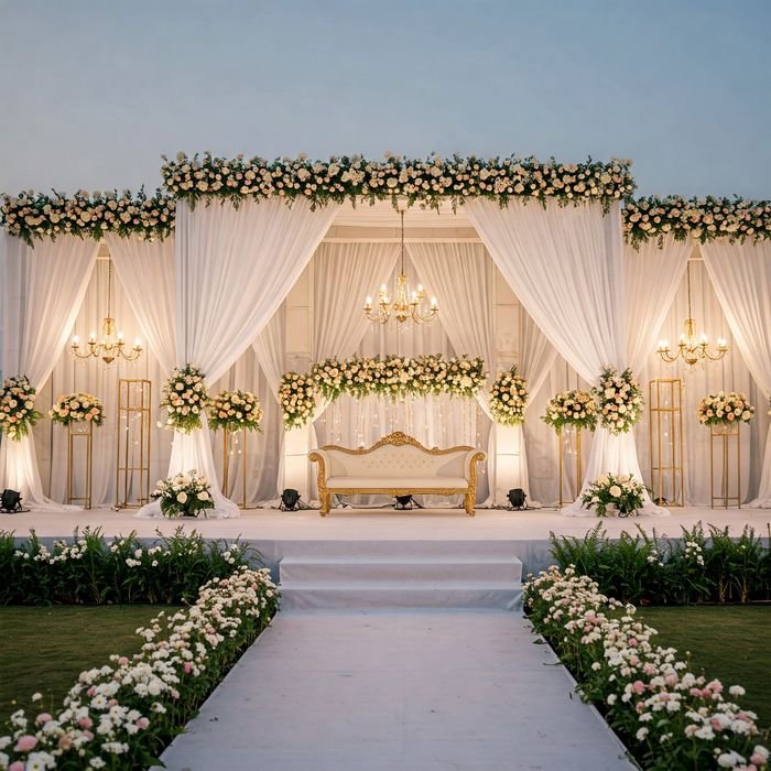 Wedding Stage Flower Decoration