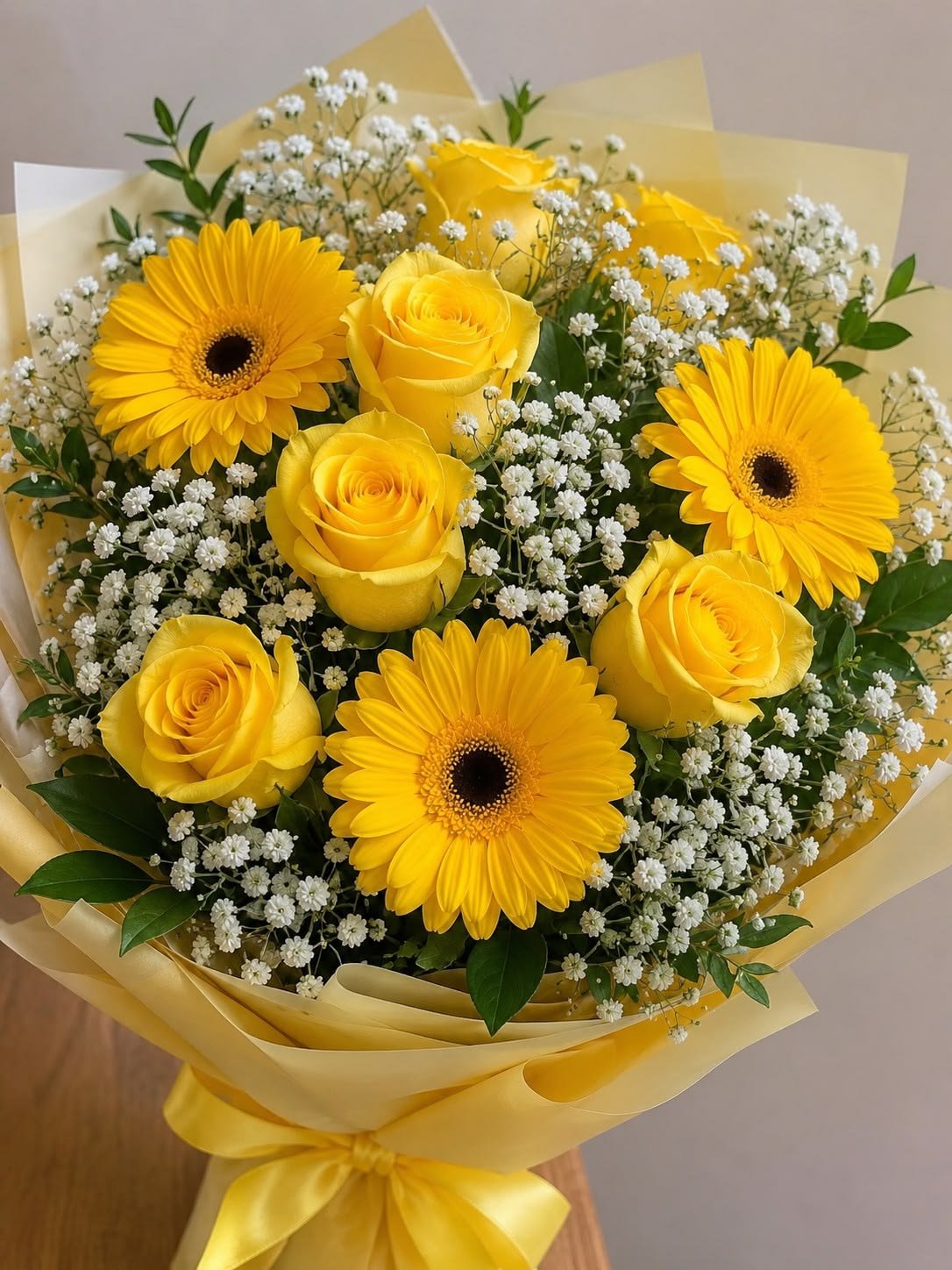 Yellow Gerbera Flower Bouquet